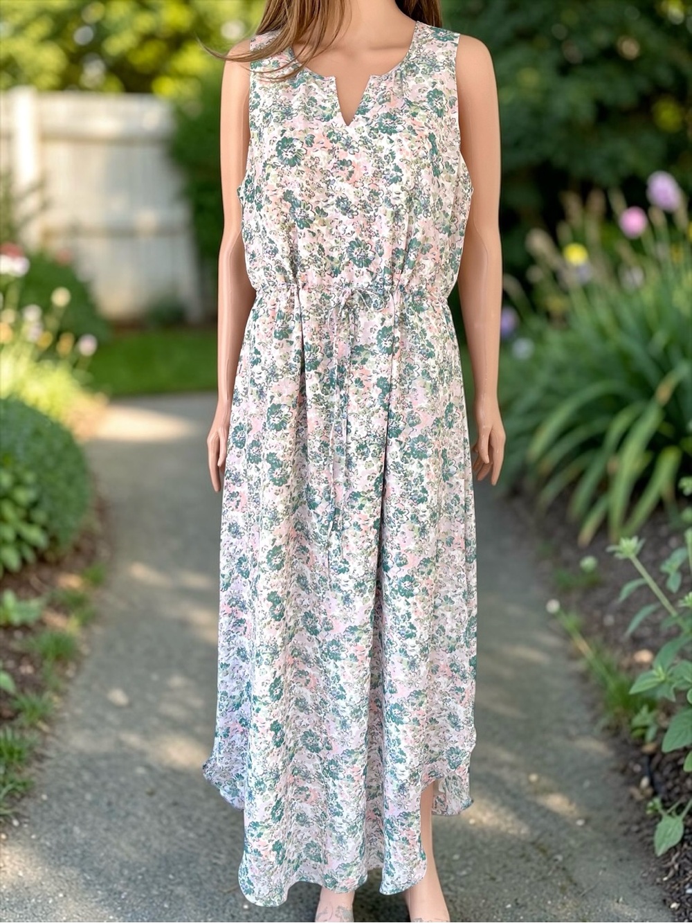 Lauren Conrad Floral Maxi Dress Size 14 Cottagecore Boho Pastel